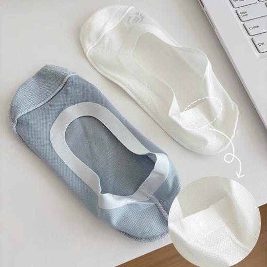 【捡漏！39.9抢6对！夏袜🔥】告别滑脱尴尬！冰丝船袜💎隐形又舒适，纯棉底更贴心，清凉一整夏～冰丝船袜女 夏薄款防滑脱防掉跟浅口隐形袜 纯棉底高跟鞋 单鞋短袜子 商品图5