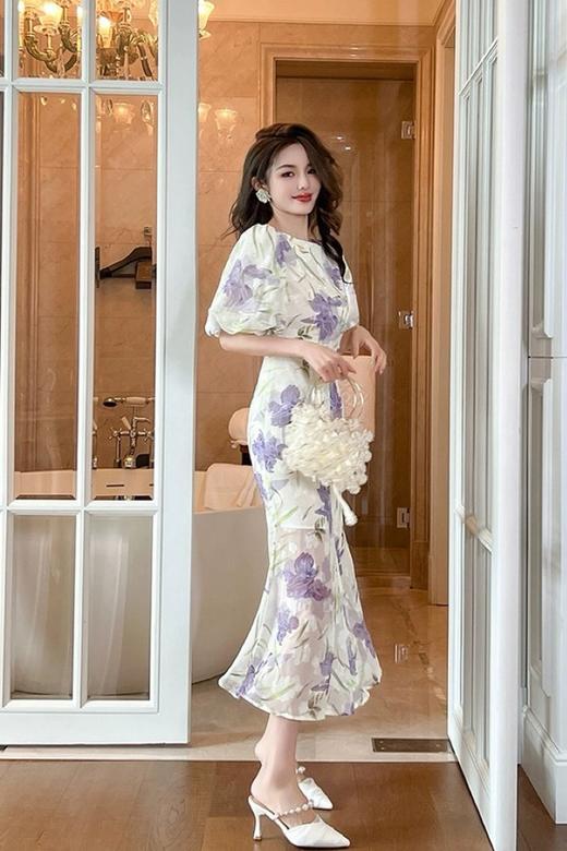 Le Malene 气质法式优雅印花连衣裙 20335 商品图3