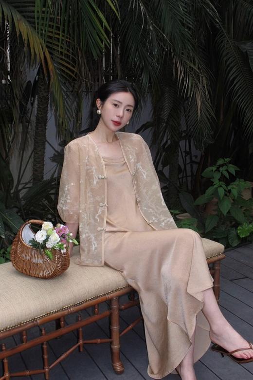 SIA SAYLOR 浪漫气质国风开衫吊带裙套装 20367 商品图1