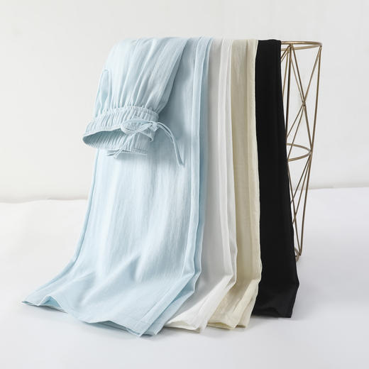 卷卷紫夏日涼爽•冰丝棉麻阔腿裤 轻奢质感 冰凉舒适 轻薄透气 垂坠爽滑修长腿型线条 显瘦显高 商品图2