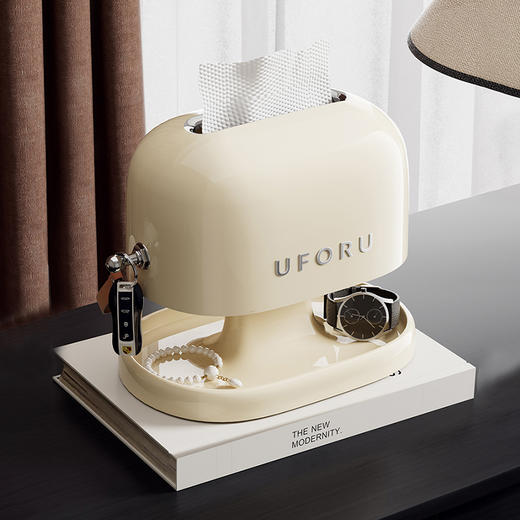 摩登主妇纸巾盒客厅家用轻奢高级感创意抽纸盒桌面多功能餐巾纸盒 商品图0