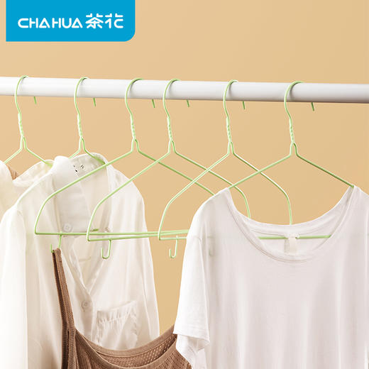 茶花 衣架挂衣防滑无痕晾衣架子挂学生宿舍用衣服挂架晒衣撑100001 商品图0
