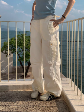 浮生八记/25A067/25A010/工装花苞半裙大口袋长裤