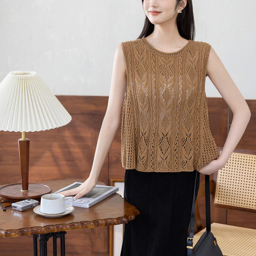 苏苏姐家夏蝉背心手工diy钩针编织棉麻上衣毛线团材料包 商品图2