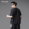 PINLI品立2025夏季新款男士圆领落肩个性口袋装饰短袖T恤宽松上衣B252111070 商品缩略图2