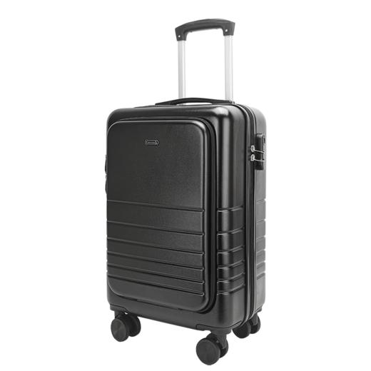 美都袋鼠/MDKANGROO20英寸休闲前开盖便利拿取笔记本电脑黑色拉杆箱MD5108-20A 商品图1