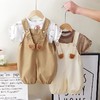 【儿童夏季洋气短袖背带裤套装】宝宝短袖背带裤套装2025休闲薄款儿童套 商品缩略图0