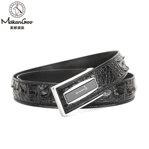 美都袋鼠/MDKANGROO 鳄鱼骨皮男士皮带礼盒装MDE35AM320-BA-M5 商品图3