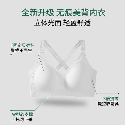 【大码内衣，卡码拍小】尚比妮 大码内衣巨包容3倍提拉收副软支撑无痕美背内衣立体光面轻盈 2531 商品图1
