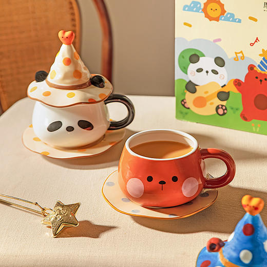 摩登主妇带盖马克杯生日礼物高颜值杯子伴手礼情侣水杯家用咖啡杯 商品图3