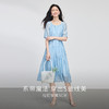 【专属特价】熙世界蓝色天丝连衣裙女夏日2025年新款法式莱赛尔大方得体的裙子 商品缩略图3