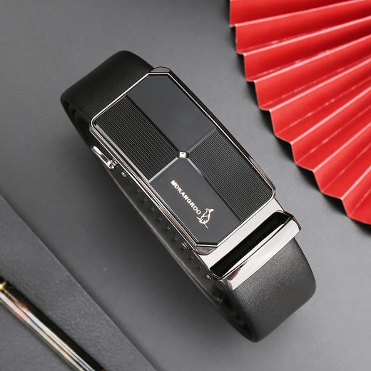 美都袋鼠/MDKANGROO 男士商务通勤礼盒黑色自动扣皮带MD309AM203-DA-M2 商品图4