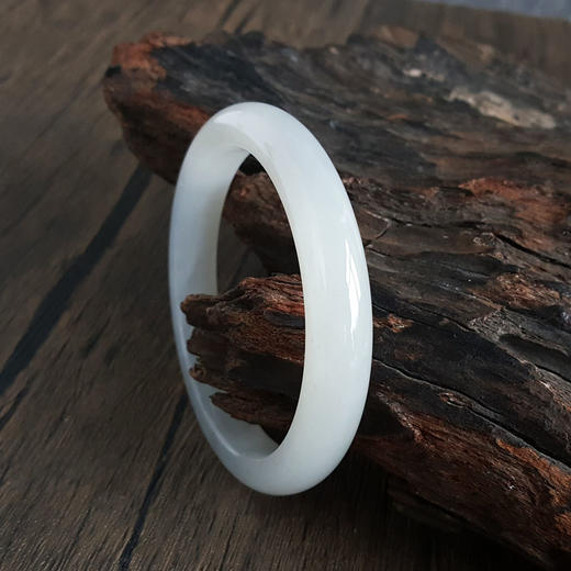 【天然正品】天然无杂裂青海藕粉料60号和田玉手镯60.2MM女士现售价：2880！080425AH50 商品图6