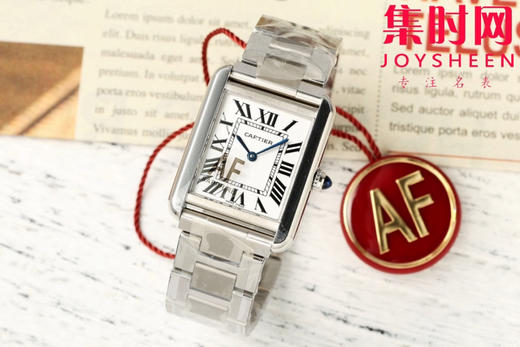 卡地亚Tank AF坦克系列 小号 女士石英腕表
【表壳】表盘尺寸：小号29.5mm*22mm 商品图0