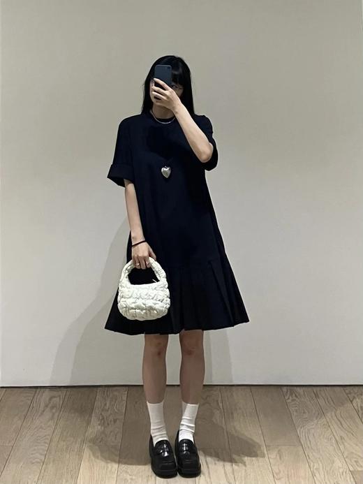 【高品质私服】【CS拼接百褶针织T恤连衣裙】织纹赋予肌肤云朵般的亲肤触感G1217-CC【无标出货 介意慎拍】 商品图1