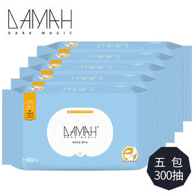 【2包装】DAMAH黑魔法 湿厕纸清洁湿纸巾湿巾女性擦屁屁敏感肌适用 60抽/包