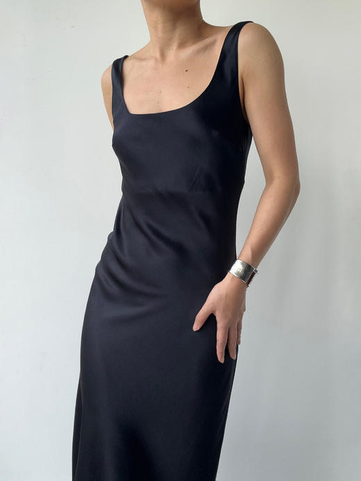 丝所｜24H032A 重磅真丝苍穹黑晚礼长裙［ 黑 ] 商品图0