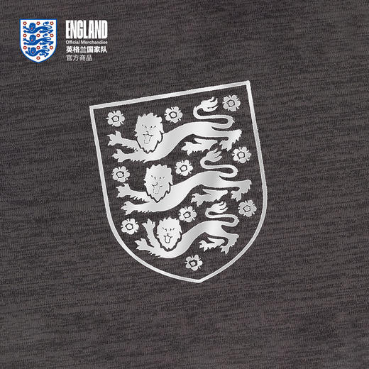 【官方正版】英格兰国家队 | 夏季灰色运动T恤透气舒适基础版短袖 商品图3