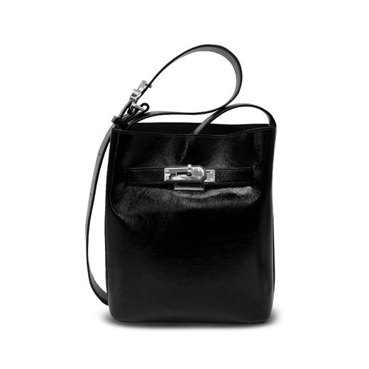 【预售3天】2025新款百搭女士油漆亮皮单肩斜挎水桶包S-7178Y 商品图7