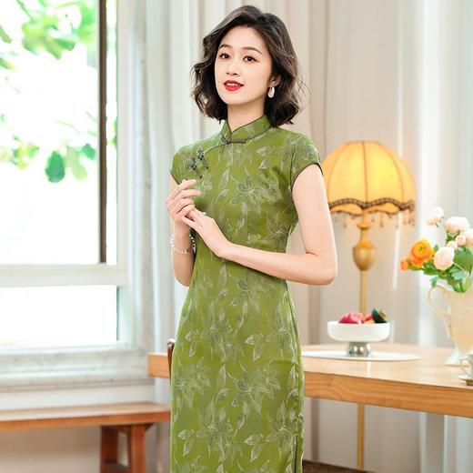 「自」全新升级【铂金会员349/天猫469/差价120】(14547)洛诗琳国风旗袍连衣裙2025年夏季新款复古提花改良连衣裙 商品图2