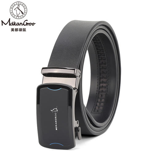 美都袋鼠/MDKANGROO 男士商务通勤正装西服黑色自动扣皮带礼盒MD311AM205-DA-M2 商品图0