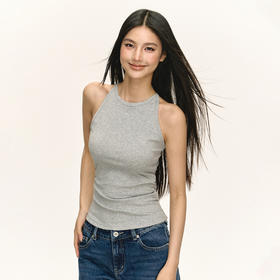 Ariseism 美式复古挂脖吊带背心女2025夏季新款辣妹修身上衣