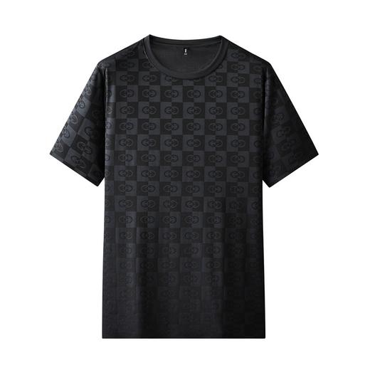 【冰丝】【DK】大依优型大码满印短袖T恤圆领男装加肥加大印花短袖肥佬时尚半袖上衣男士 商品图4