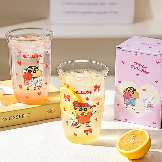 摩登主妇&蜡笔小新 玻璃杯情侣对杯高颜值杯子家用水杯果汁杯 商品图2