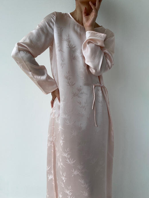 丝所｜24H034A 新中式真丝提花连衣裙［ 粉 ] 商品图7