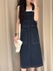 【高品质私服】【IC薄棉弹牛仔背带长款连衣裙】环保制造 弹力持久 柔软舒适N1388-CC【无标出货 介意慎拍】 商品缩略图0