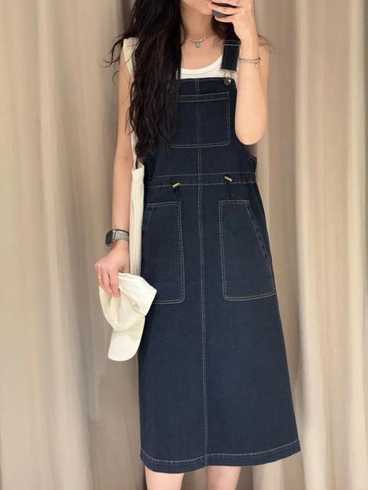 【高品质私服】【IC薄棉弹牛仔背带长款连衣裙】环保制造 弹力持久 柔软舒适N1388-CC【无标出货 介意慎拍】 商品图0