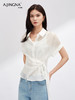 【解构主义】阿菁娜进口醋酸天丝设计感小衫F30X202053 商品缩略图2