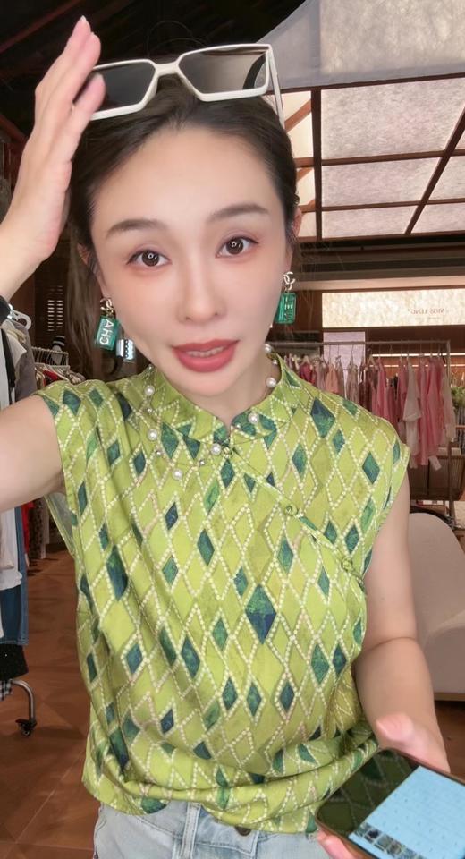 PIANAI冷小姐# 绿色新中式上衣 商品图1