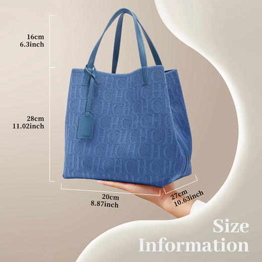 【预售3天】2025新款时尚设计女式托特包大容量高级感百搭通勤水桶包CN2C2094 商品图1