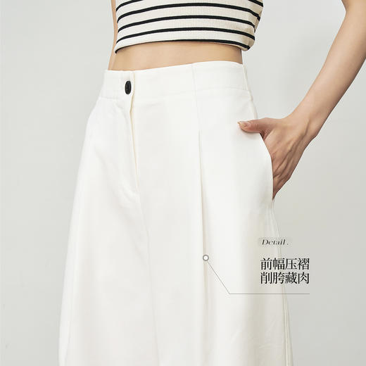 OLrain欧芮儿黑色通勤锥形西装九分裤女夏季2025新款阔腿裤长裤子 商品图2