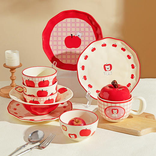 摩登主妇可爱餐具陶瓷碗家用2025新款碗具盘子面碗特别好看的饭碗 商品图0