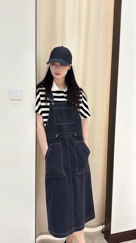 【高品质私服】【IC薄棉弹牛仔背带长款连衣裙】环保制造 弹力持久 柔软舒适N1388-CC【无标出货 介意慎拍】 商品图1