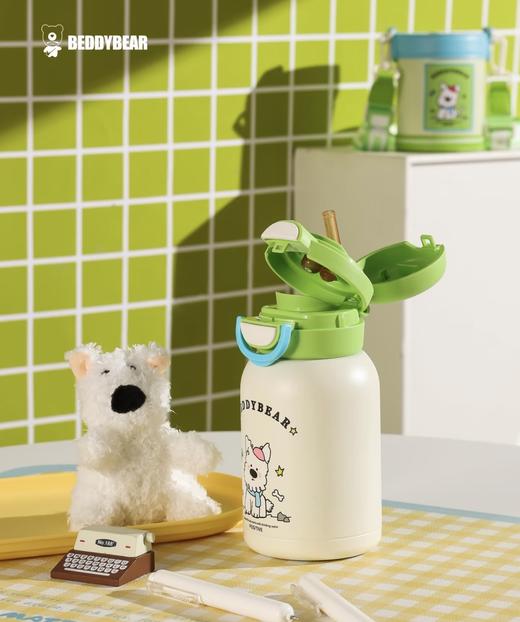 【品牌直发】【杯具熊原创萌宠西高地系列】成人学生运动杯 保温杯 双饮吸管杯 便携咖啡杯 新款 商品图6