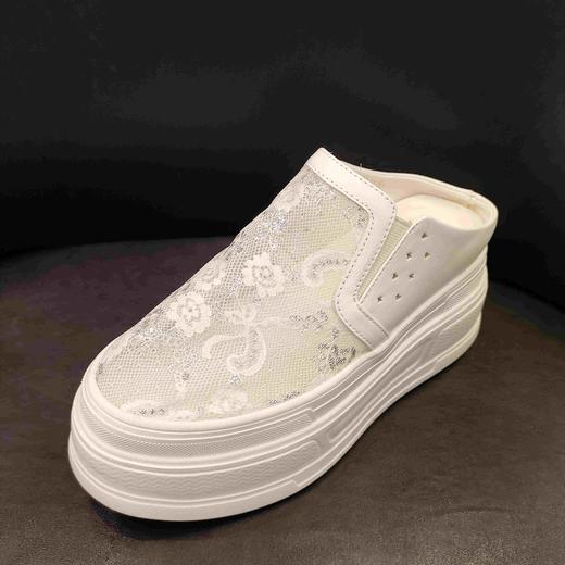 LFGJ14689超轻厚底蕾丝穆勒拖 商品图0