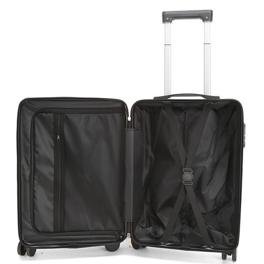 美都袋鼠/MDKANGROO20英寸休闲时尚拉链款黑色男女款万向轮拉杆箱MD5107-20A 商品图1