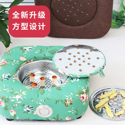心选丨升级款【送54粒艾柱】艾灸蒲团坐垫 家用熏蒸椅 灸出湿气 3色选择 商品图2