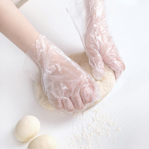 茶花 一次性手套500只共5包食品级PE加厚餐桌方便手套 商品图5