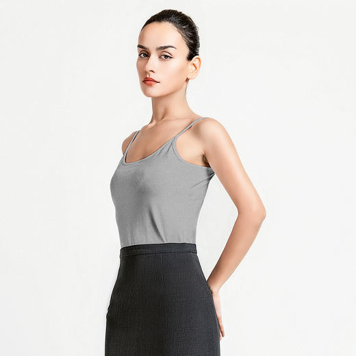 LIZZY 简约精梳棉修身百搭吊带打底背心7637 商品图1
