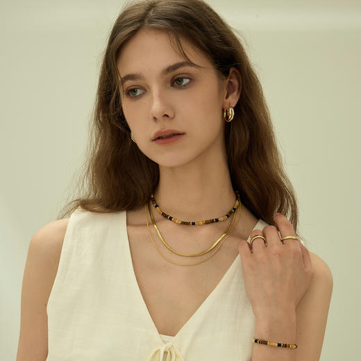 ARSIS｜秘密花园系列 虎眼财运串珠项链 商品图1