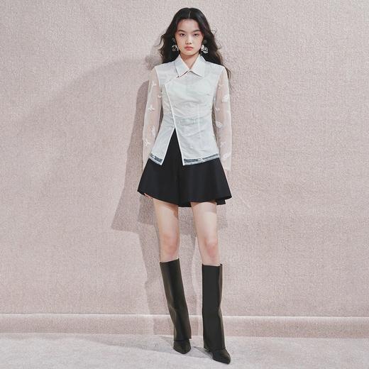 MAXRIENY2025秋冬浪漫复古风情高腰A字版显瘦百搭短裤裙裤 商品图0