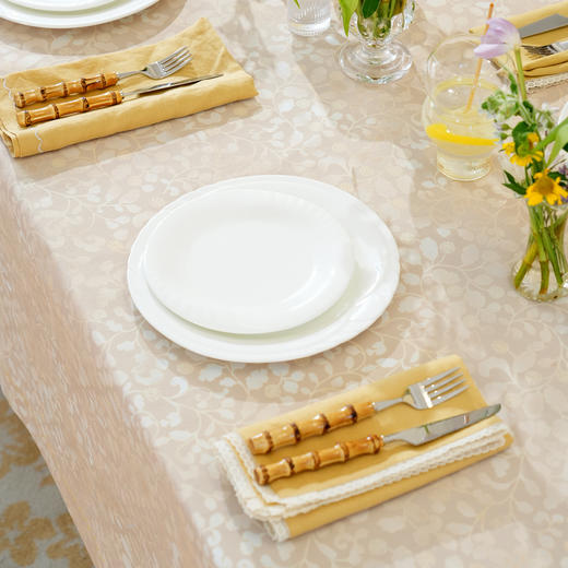 绿意系列桌布茶几餐桌轻奢棉高级感长方形氛围感法式复古结婚定制 商品图4