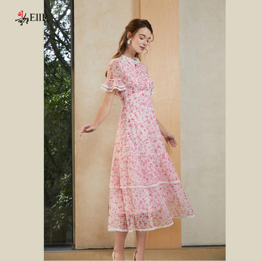 司歌碎花气质短袖连衣裙甜美显瘦A911226X 商品图4