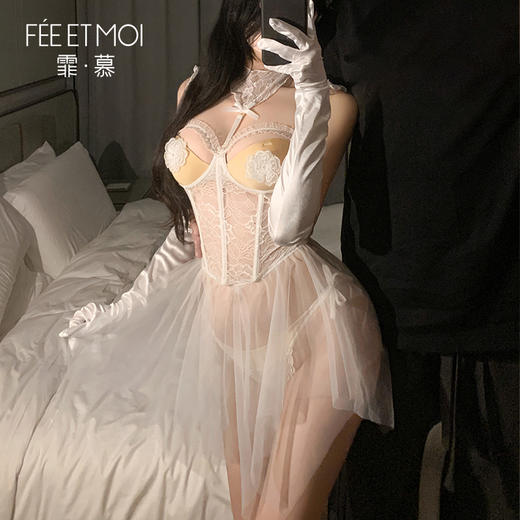 【情趣内衣】霏慕宫廷千金含乳贴钢圈马甲6122 商品图6