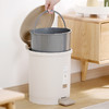 CHAHUA茶花 垃圾桶 带盖脚踏式大号办公室卫生间圆型废纸1501 商品缩略图2