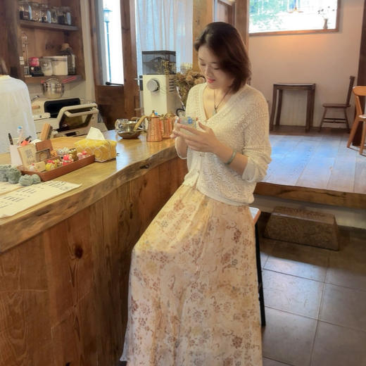 火桐hooton高定系列 橘生淮南法式乔其真丝半裙YT1037 商品图10